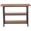 Pemberly Row Modern Contemporary 3-Tier Console Table in Brown
