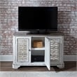 Pemberly Row Traditional Wood TV Console in White