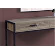 Pemberly Row 2 Drawer Accent Console Table in Gray and Black