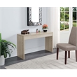 Pemberly Row Traditional Console Table in White Wood Grain Finish