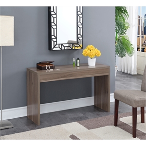 Pemberly Row Contemporary Console Table in Cappuccino Wood Finish