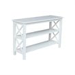 Pemberly Row Wood Traditional Console Table in White