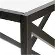 Pemberly Row Traditional 30' Geometric Metal Console Table in Black and Bronze