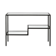Pemberly Row Traditional Two Tier Metal Console Table in Black and Bronze