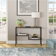 Pemberly Row Traditional Two Tier Metal Console Table in Black and Bronze
