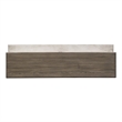 Pemberly Row Vintage Wood Console Bar Table in Off White