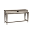 Pemberly Row Vintage Wood Console Bar Table in Off White