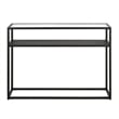 Pemberly Row Traditional Metal Two Shelf Black and Console Table