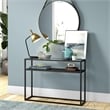 Pemberly Row Traditional Metal Two Shelf Black and Console Table