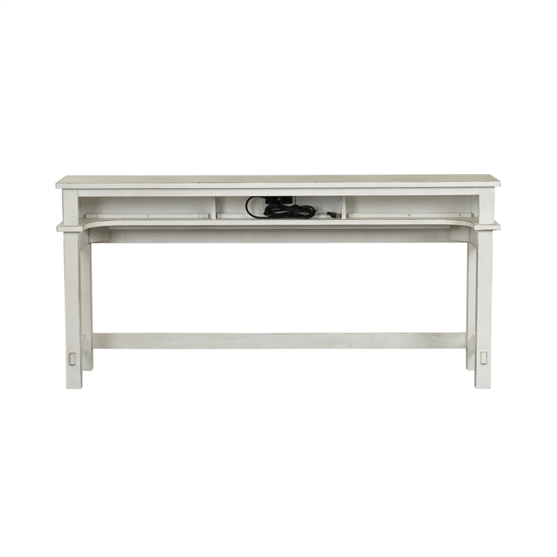 Pemberly Row Farmhouse Moder Wood Console Bar Table