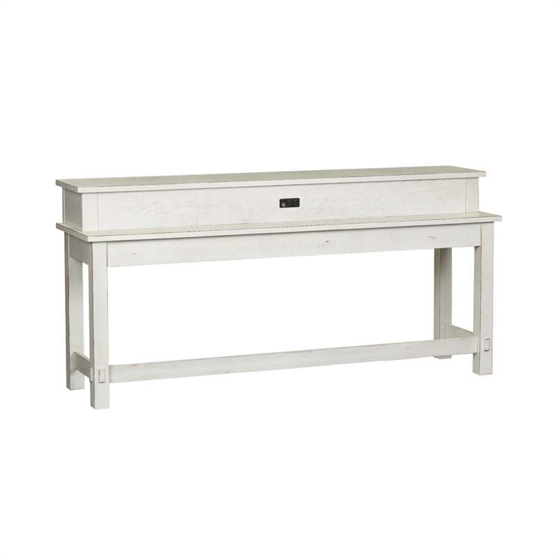 Pemberly Row Farmhouse Moder Wood Console Bar Table
