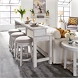 Pemberly Row Farmhouse Moder Wood Console Bar Table