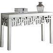 Pemberley Row Glass Mirrored Console Table Rectangular Geometric Design 48