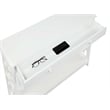 Pemberly Row Contemporary One-Drawer Console Table in White Wood Finish