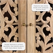 Pemberly Row Transitional Wood Two Door Cabinet in Natural Brown