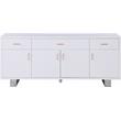 Pemberly Row Contemporary Rich White Lacquer Sideboard/Buffet
