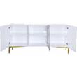 Pemberley Row Solid Wood White Sideboard Rectangular Chevron Patterned 64