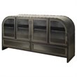 Pemberly Row 62.3x16.5 Black Metal w/Wood 4 Cabinet Door 2 Drawer Sideboard