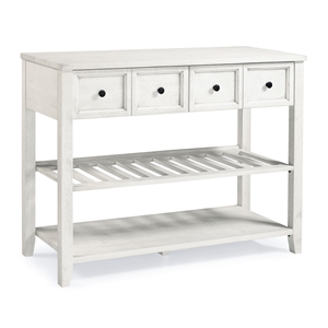 Pemberly Row 48&quotSolid Wood 2-Drawers Buffet in White