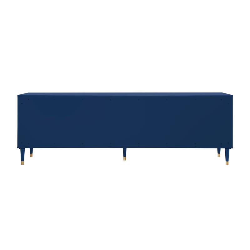Pemberly Row Mid-Century 4 Doors Sideboard Buffet in Navy