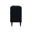Pemberly Row Mid-Century 3 Doors Sideboard Buffet in Black