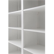 Pemberly Row Mahogany Wood Buffet Hutch Unit with 8 Shelves in White
