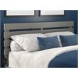 Pemberly Row Farmhouse Solid Wood Queen Headboard w/ USB Turbo Charger in Gray