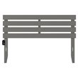 Pemberly Row Farmhouse Solid Wood Queen Headboard w/ USB Turbo Charger in Gray