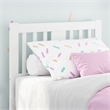 Pemberly Row Contemporary Slatted Wood Headboard Twin White Finish