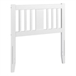 Pemberly Row Contemporary Slatted Wood Headboard Twin White Finish