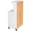 Pemberly Row Modern Kitchen Wooden Microwave Cart in White