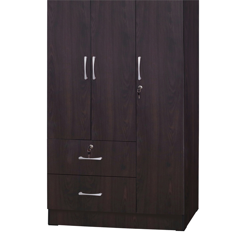 Pemberley Row Engineered Wood Tobacco Armoire Closet Rectangular 72