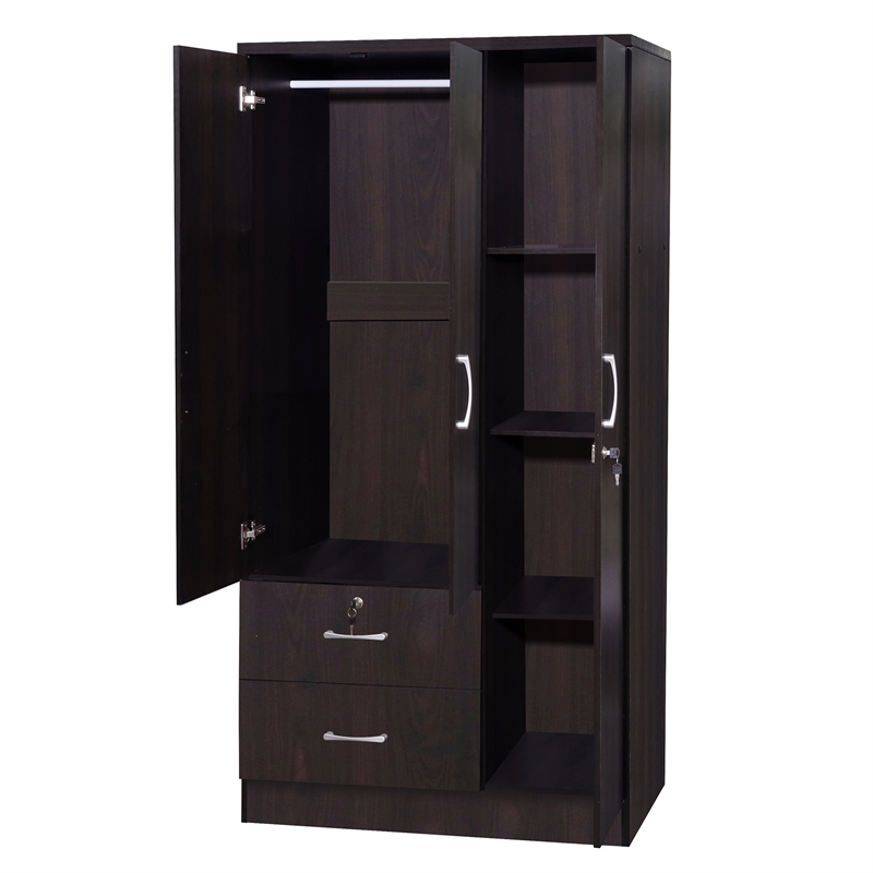 Pemberley Row Engineered Wood Tobacco Armoire Closet Rectangular 72
