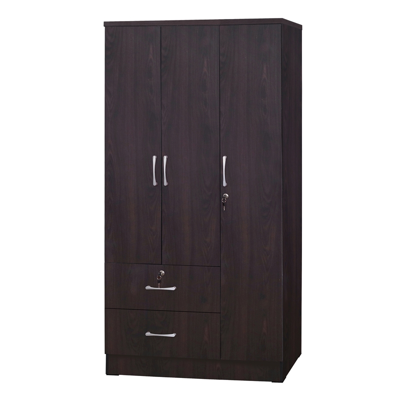Pemberley Row Engineered Wood Tobacco Armoire Closet Rectangular 72