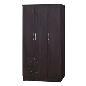 Pemberley Row Engineered Wood Tobacco Armoire Closet Rectangular 72&quot Unassembled