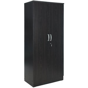 Pemberley Row Laminated Engineered Wood Tobacco Armoire Rectangular Stain Resistant 72&quot Unassembled