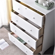 Pemberly Row Modern 4-Drawer Solid Pine Wood Chest Dresser in White