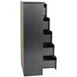 Pemberly Row Contemporary 5-Drawer Engineered Wood Tall Chest Dresser in Black