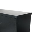 Pemberly Row Contemporary 5-Drawer Engineered Wood Tall Chest Dresser in Black