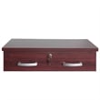 Pemberly Row Modern 4-Drawer Engineered Wood Chest Dresser with Lock in Mahogany