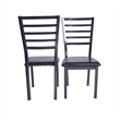 Pemberly Row Contemporary Set of 4 Stackable Metal Dining Chairs in Black