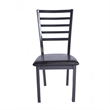 Pemberly Row Contemporary Set of 4 Stackable Metal Dining Chairs in Black