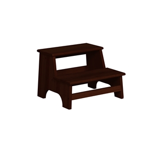 Pemberly Row Modern Wood Bed Step in Espresso