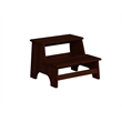 Pemberly Row Modern Wood Bed Step in Espresso