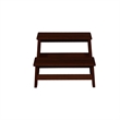Pemberly Row Modern Wood Bed Step in Espresso