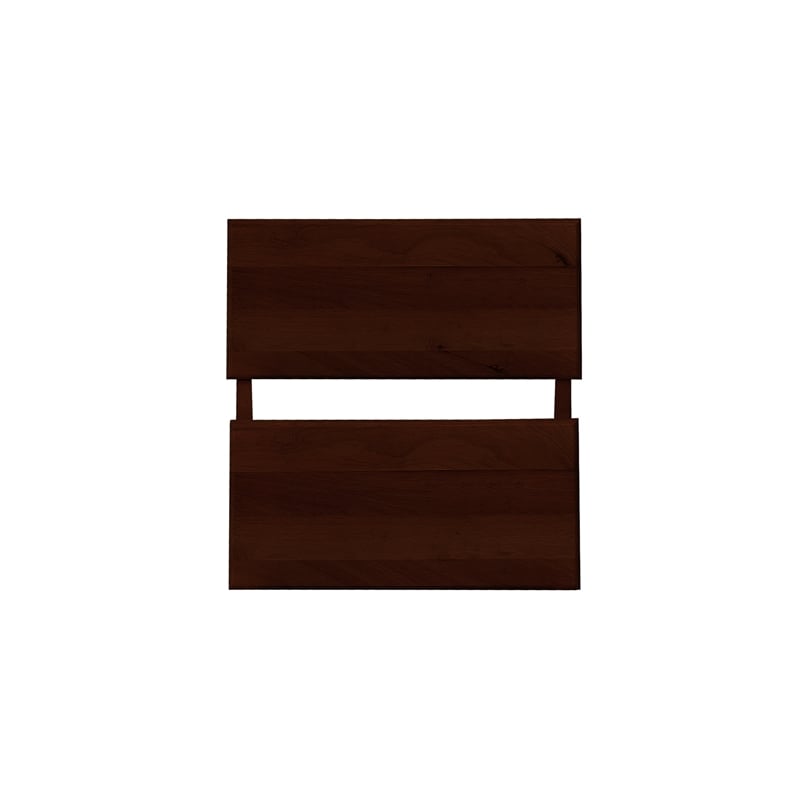 Pemberly Row Modern Wood Bed Step in Espresso