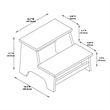 Pemberly Row Modern Wood Bed Step in Espresso