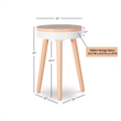 Pemberly Row Modern Wood Side Table in Orange