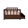 Pemberly Row Contemporary Pine Wood Daybed in Espresso
