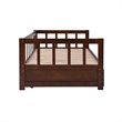 Pemberly Row Contemporary Pine Wood Daybed in Espresso